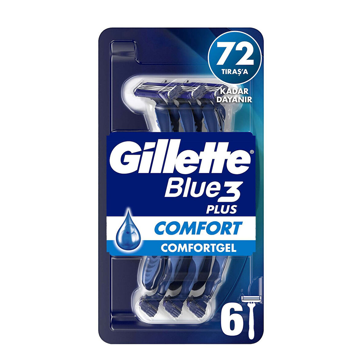 Gillette Blue3 Plus Comfort Kullan At Tıraş Bıçağı 6 Adet