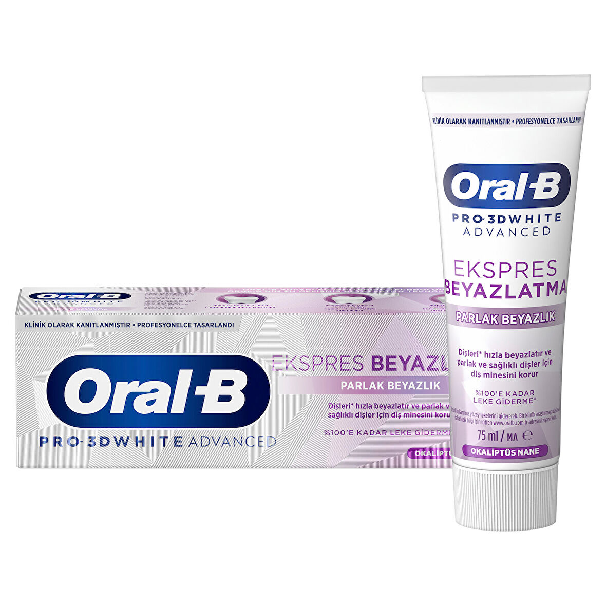 Oral-B Pro-3dw Advenced Ekspres Beyazlatıcı Parlak Beyaz 75Ml