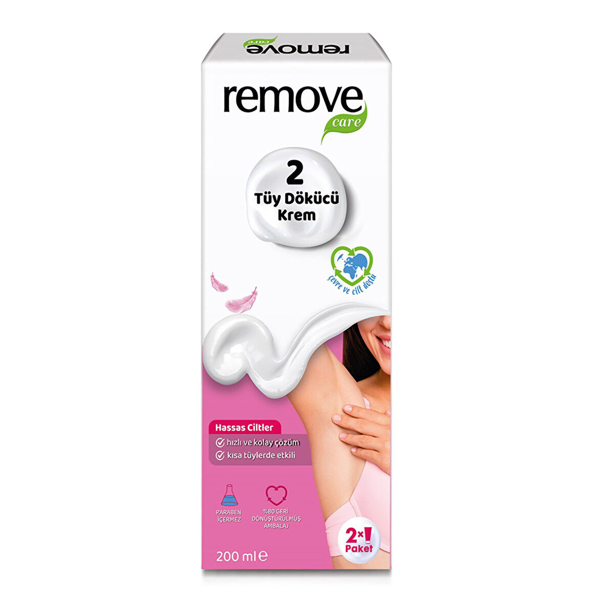 Remove Care Tüy Dökücü Krem Hassas Ciltler 100Ml x 2 2 ADET