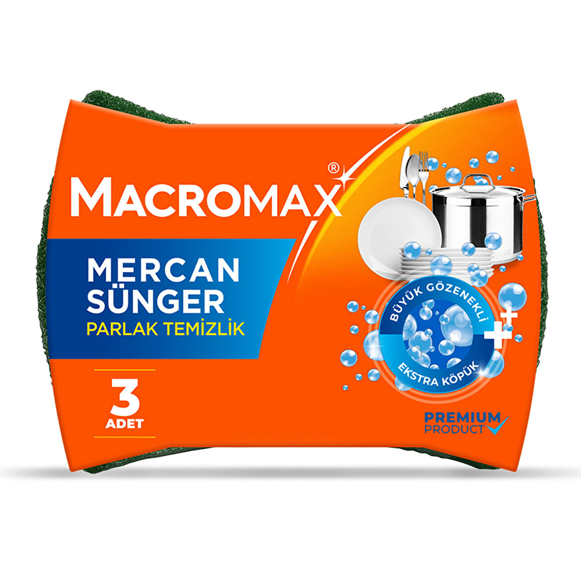 Macromax Mercan Sünger 3'lü 2 ADET