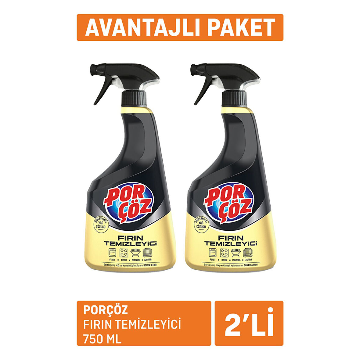 Porçöz Fırın Temizleyici 2x750 Ml 2 ADET