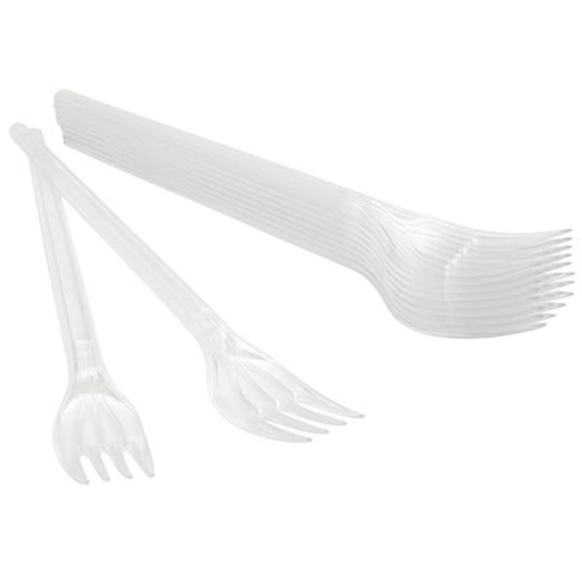 Roll-Up Plastik Şeffaf Çatal 10'lu 2 ADET