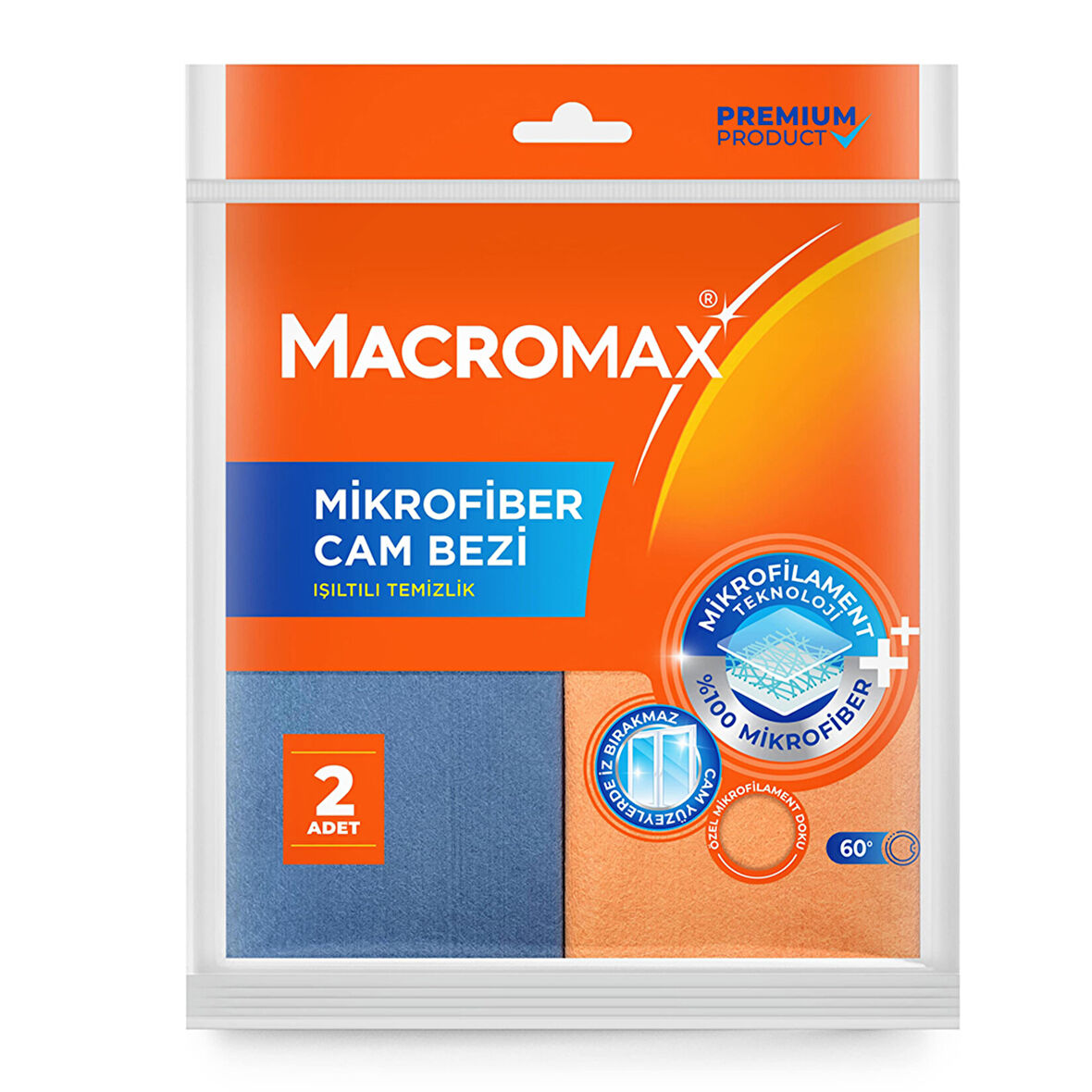 Macromax Mikrofiber Cam Bezi 2'li 2 ADET