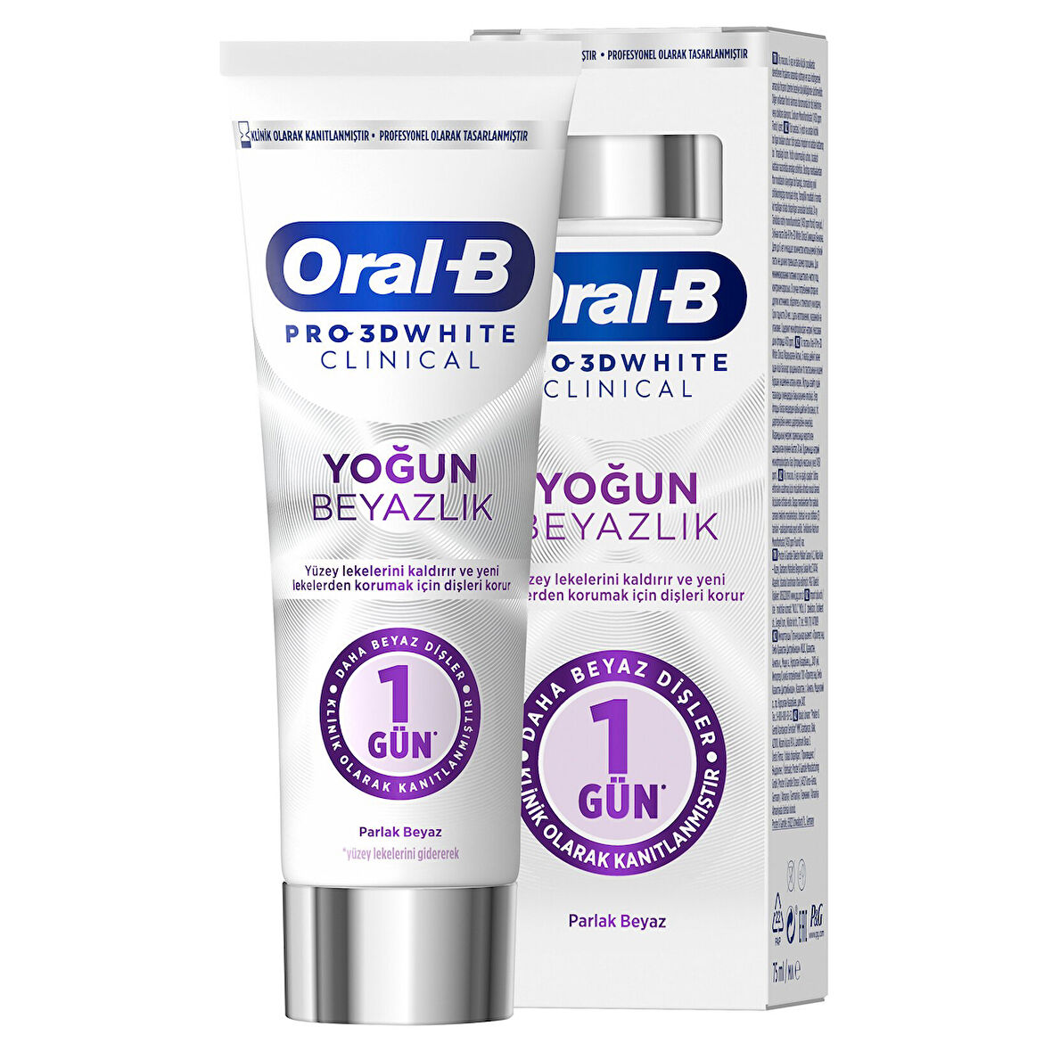 Oral-B Pro 3D White Clinical Parlak Beyaz 75 Ml 2 ADET