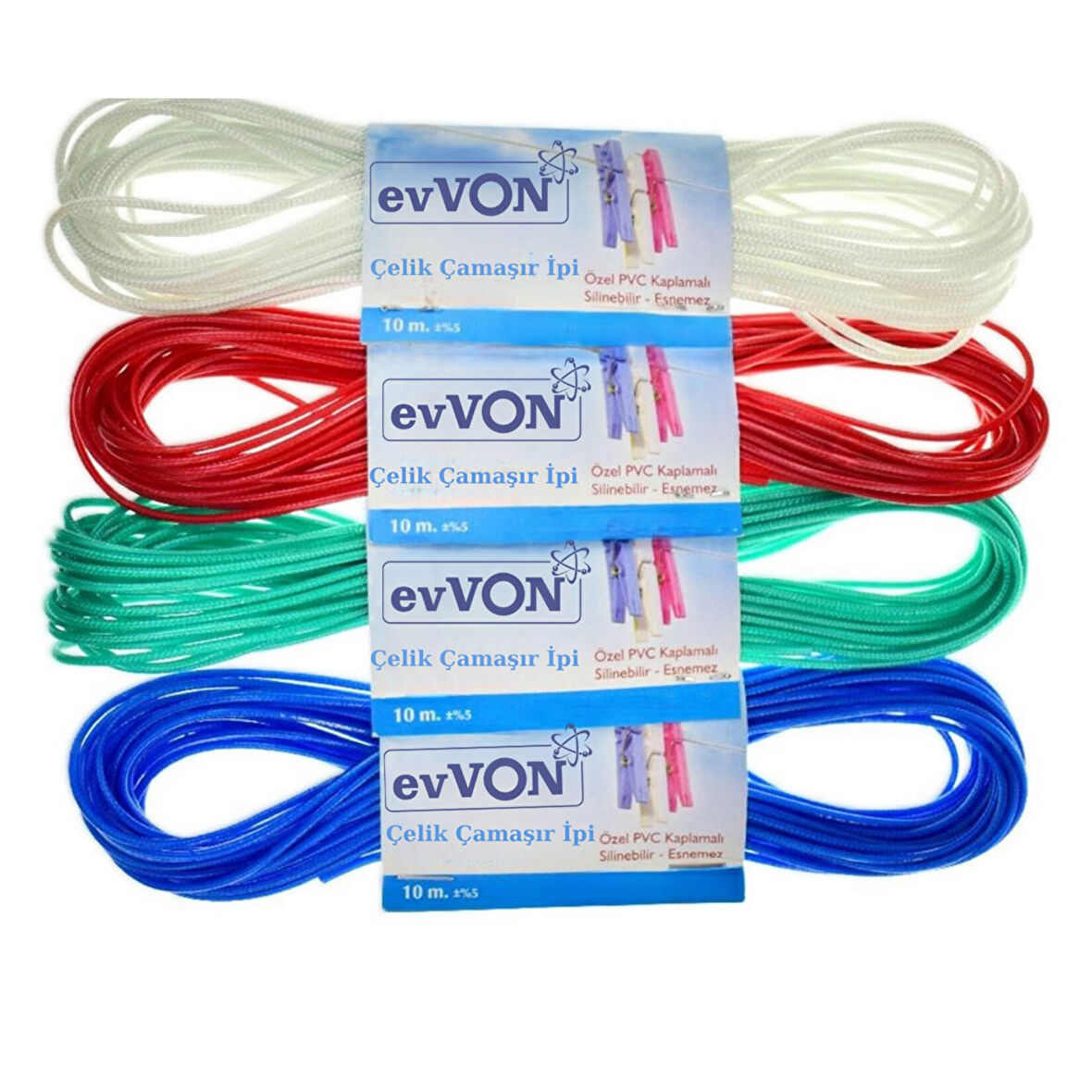Evvon 10M Çelik Çamaşır İpi 2 ADET