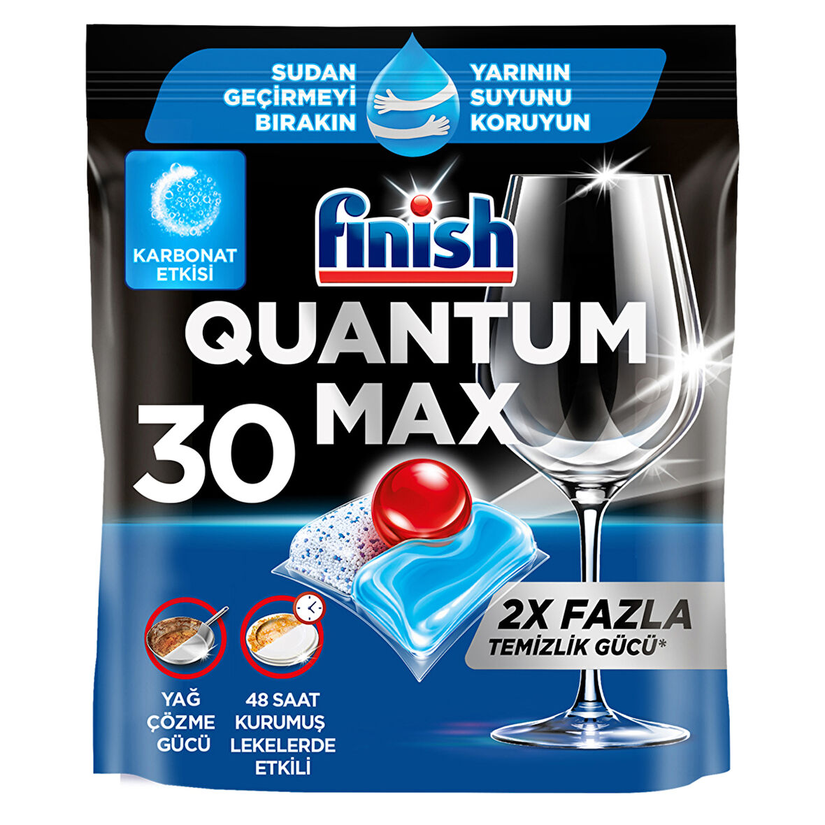 Finish Quantum Max Karbonat Etkisi Bulaşık Makinesi Tableti 30'lu 387 G 2 ADET
