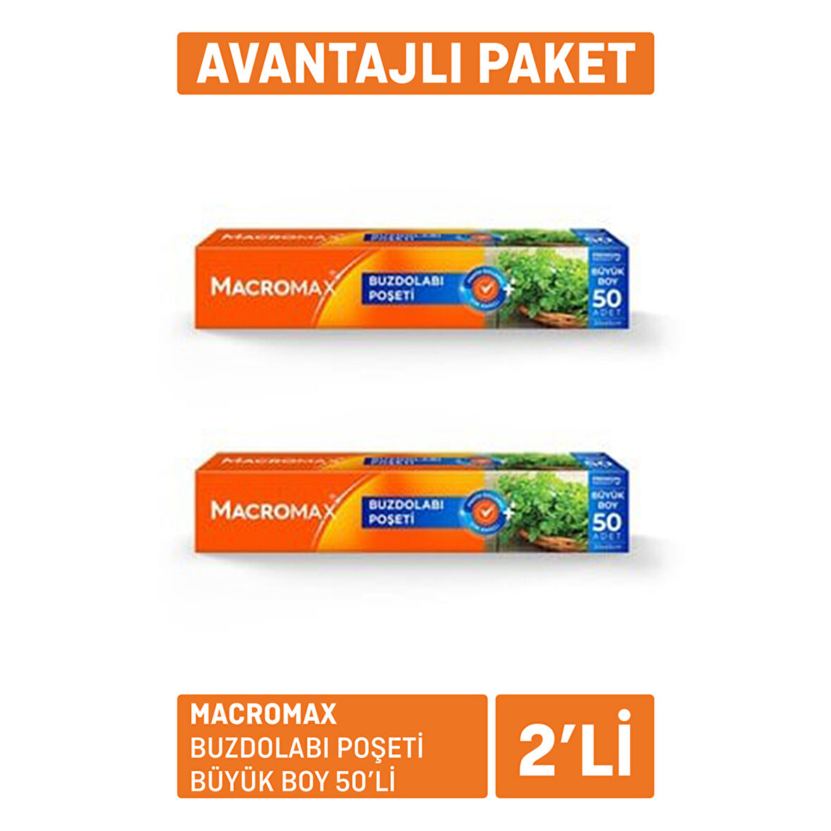 Macromax Buzdolabı Poşeti Büyük Boy 2 x 50'li 2 ADET