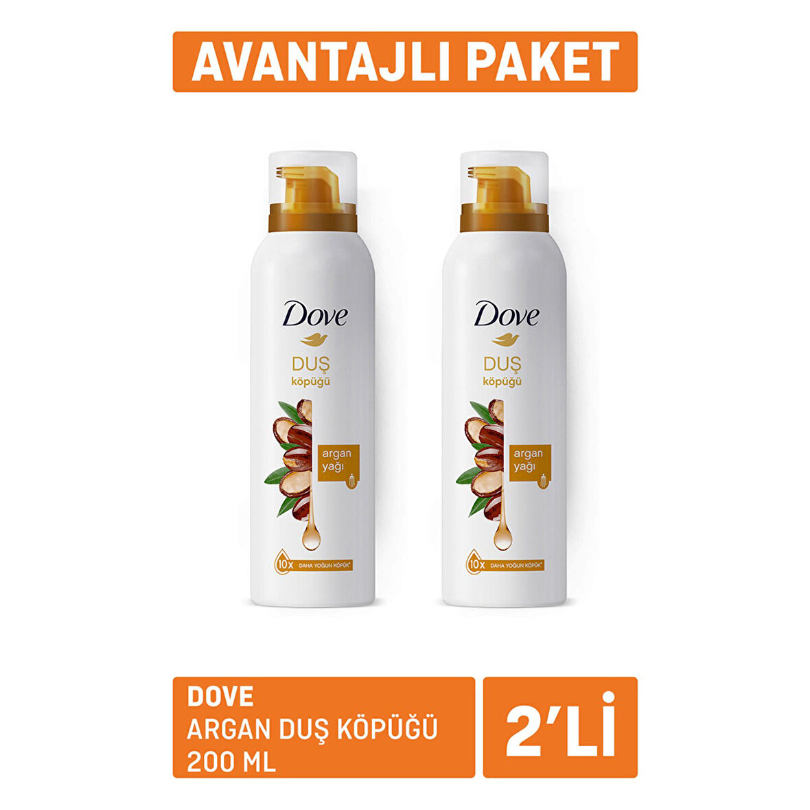 Dove Argan Duş Köpüğü 200Ml x 2 2 ADET