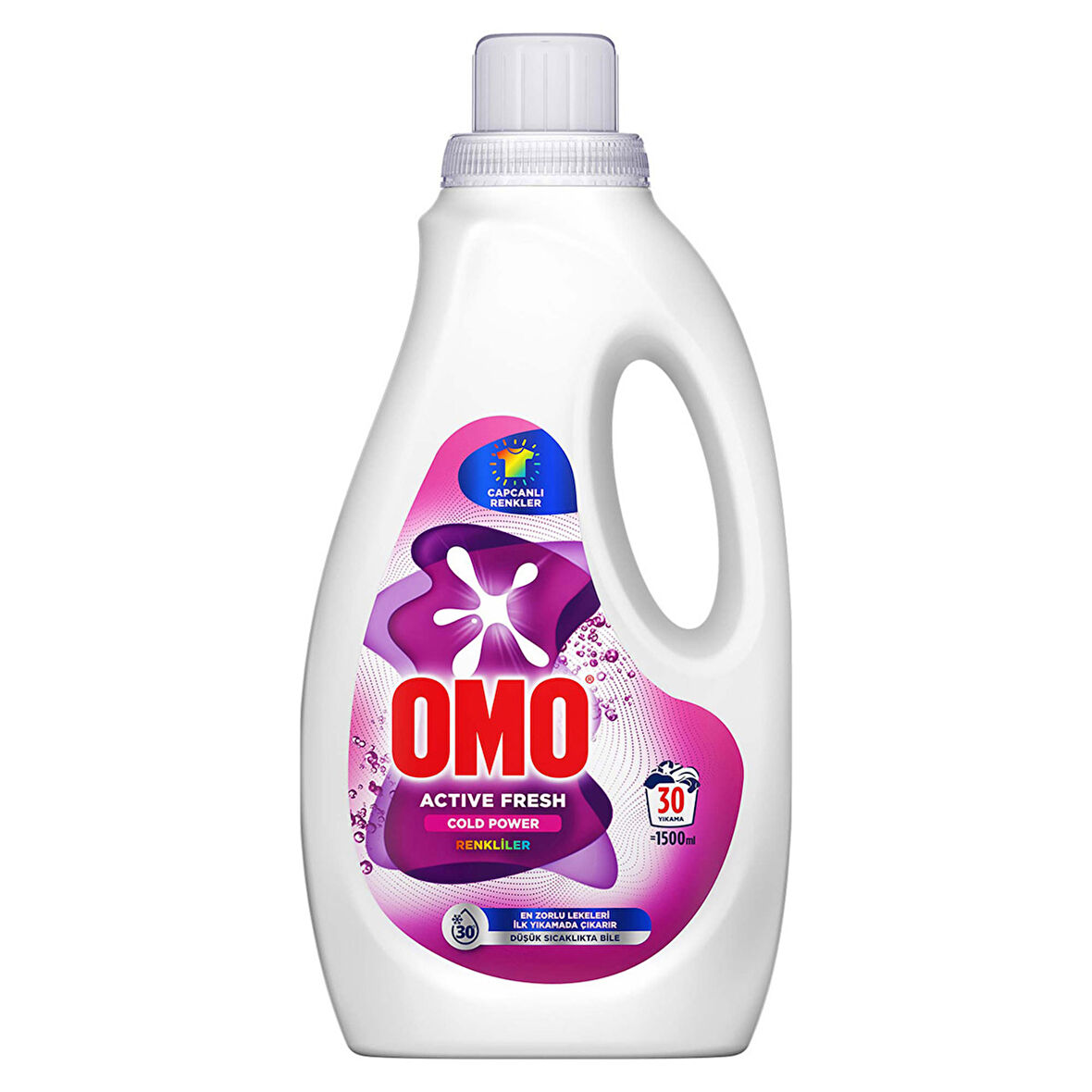 Omo Active Fresh Cold Power Renkliler için Sıvı Deterjan 1500 Ml 2 ADET