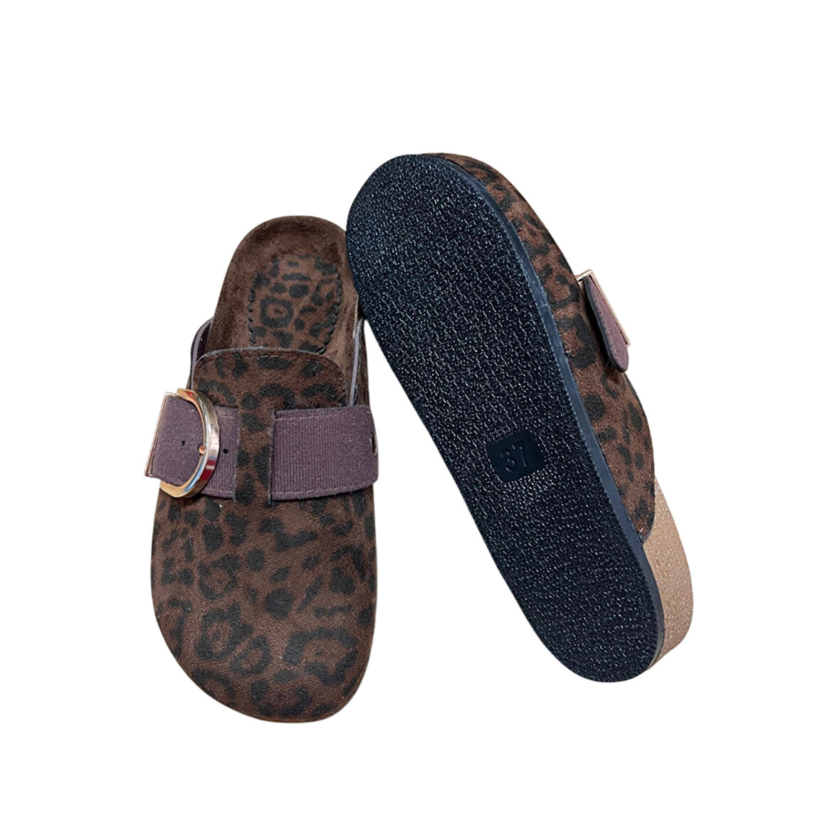 Chirpy Montana Leopar Kadın Terlik Kahve 36-41 2 ADET