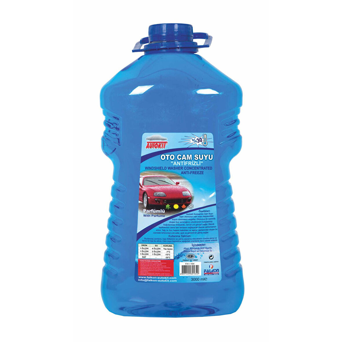 Autokit Antifrizli Oto Cam Suyu %30 3 L 2 ADET