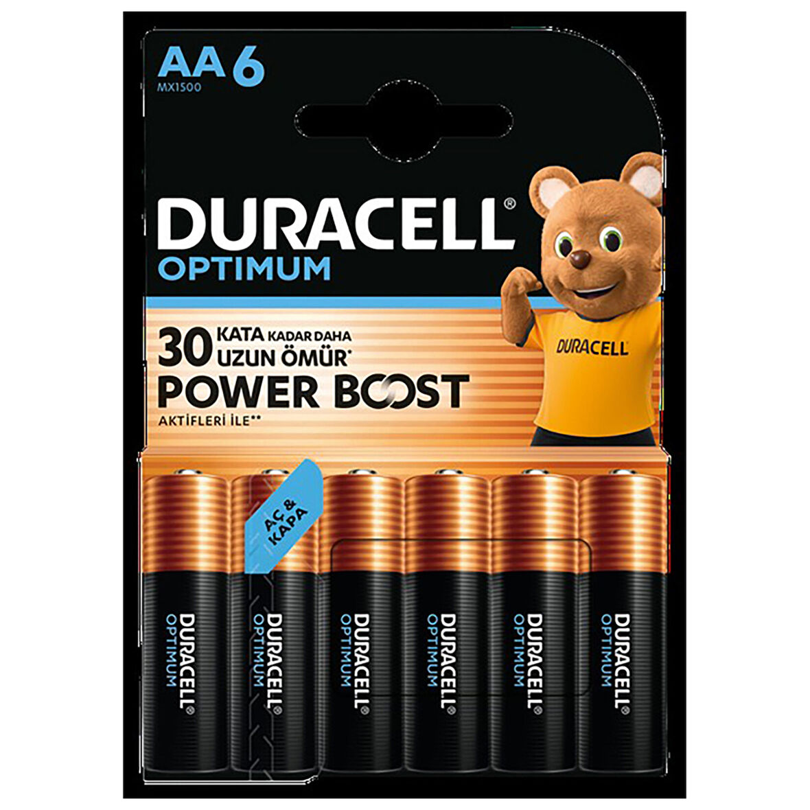 Duracell Optimum Powerboost AA Kalem Pil 6'lı 2 ADET