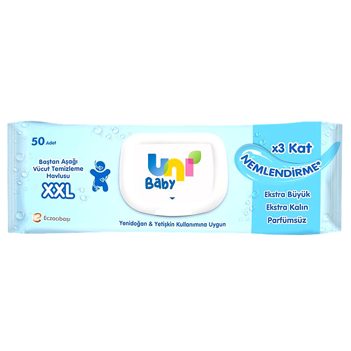 Uni Baby Vücut Temizleme Havlusu XXL 50'li 2 ADET