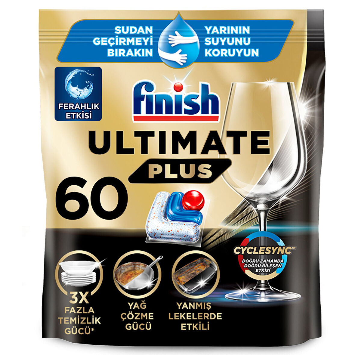 Finish Ultimate Plus Hepsi 1 Arada 60 Tablet 732G 3 ADET