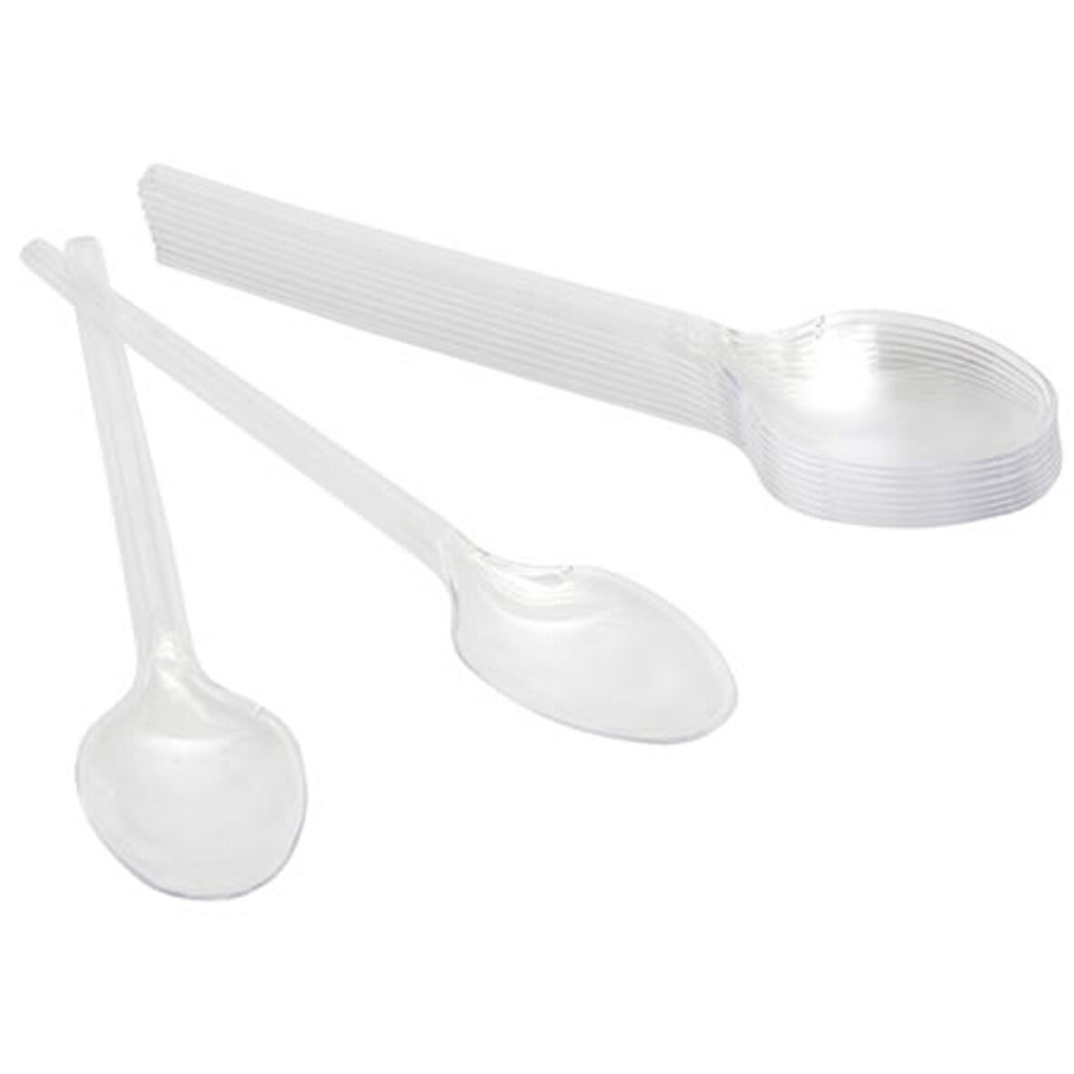 Roll-up Plastik Şeffaf Kaşık 10'Lu 3 ADET