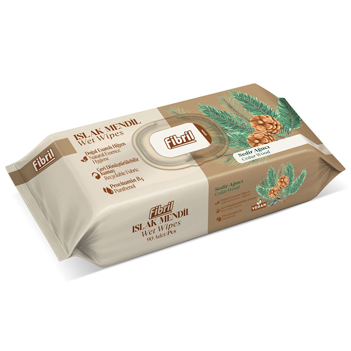 Fibril Sedir Ağacı Islak Mendil 90'lı 3 ADET