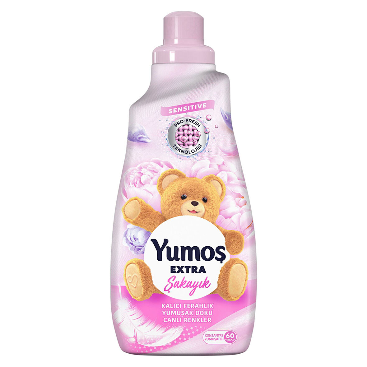 Yumoş Extra Konsantre Çamaşır Yumuşatıcı Şakayık 1440 ml 60 Yıkama 3 ADET