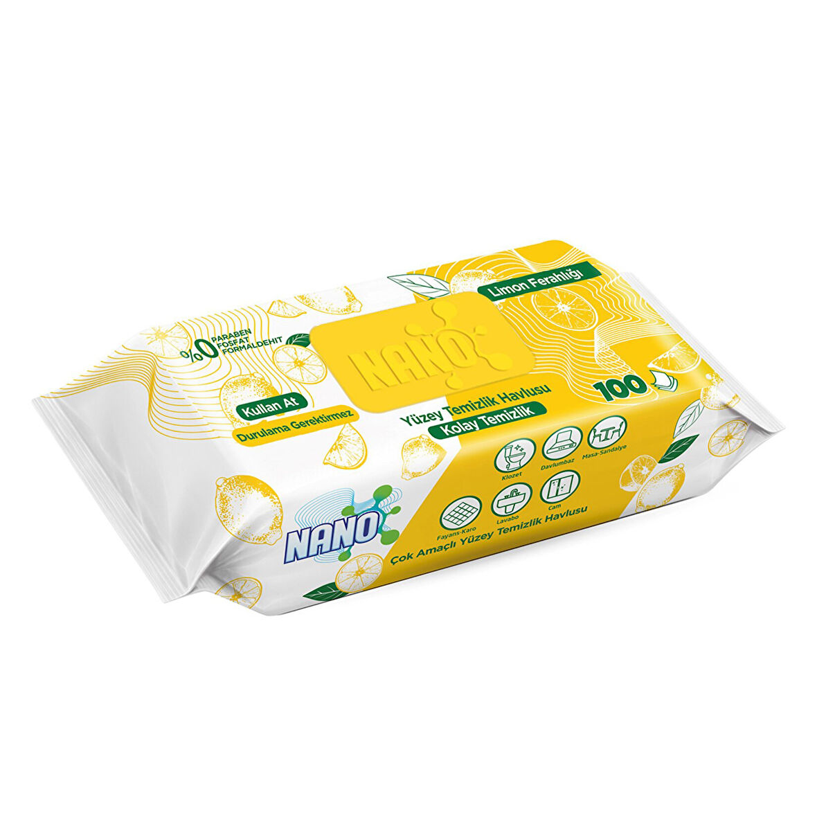 Nano Yüzey Temizlik Havlusu Limon 100'lü 3 ADET