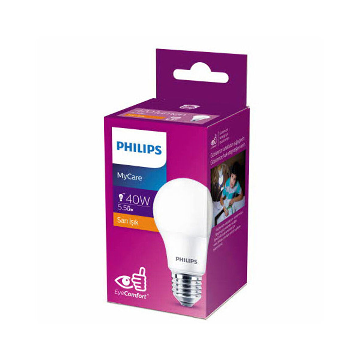 Philips Ledbulb 5.5 - 40W E27 2700K Sarı Işık 3 ADET