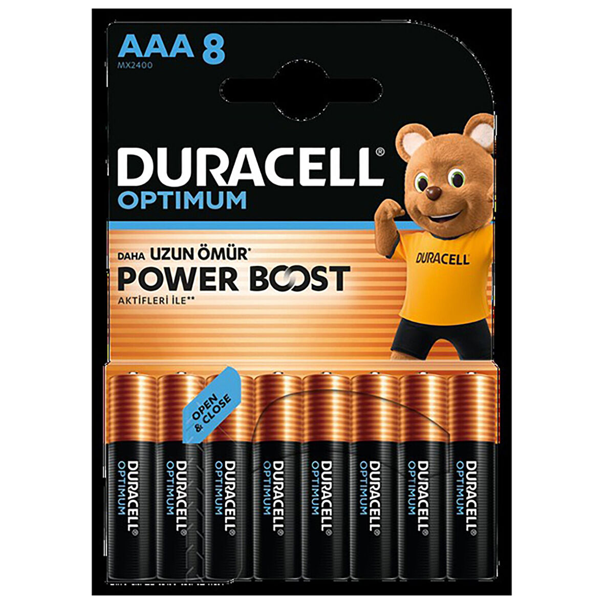 Duracell Optimum Powerboost AAA İnce Kalem Pil 8'li 3 ADET