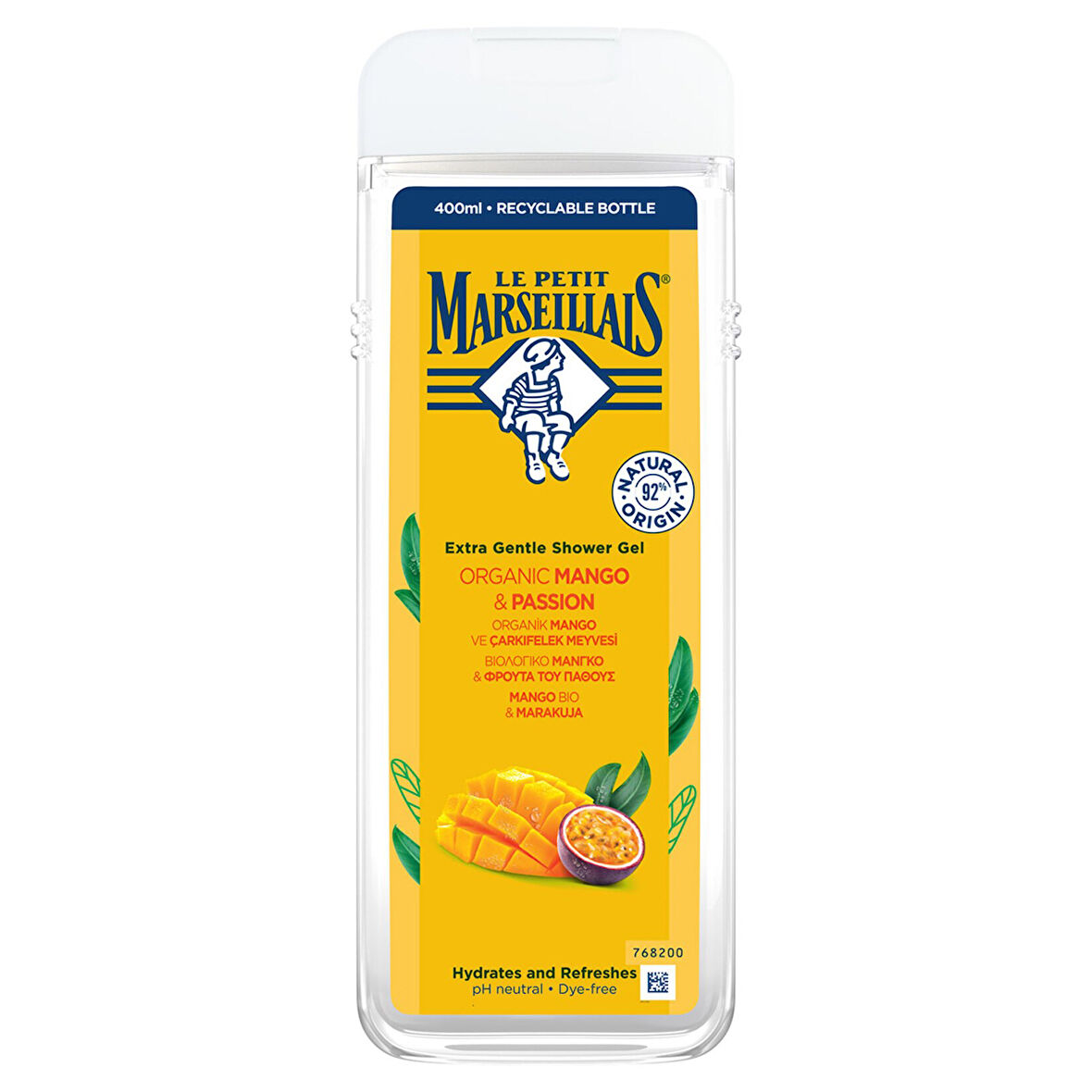 Le Petit Marseillais Organik Mango & Çarkıfelek Meyveli Duş Jeli 400Ml 3 ADET
