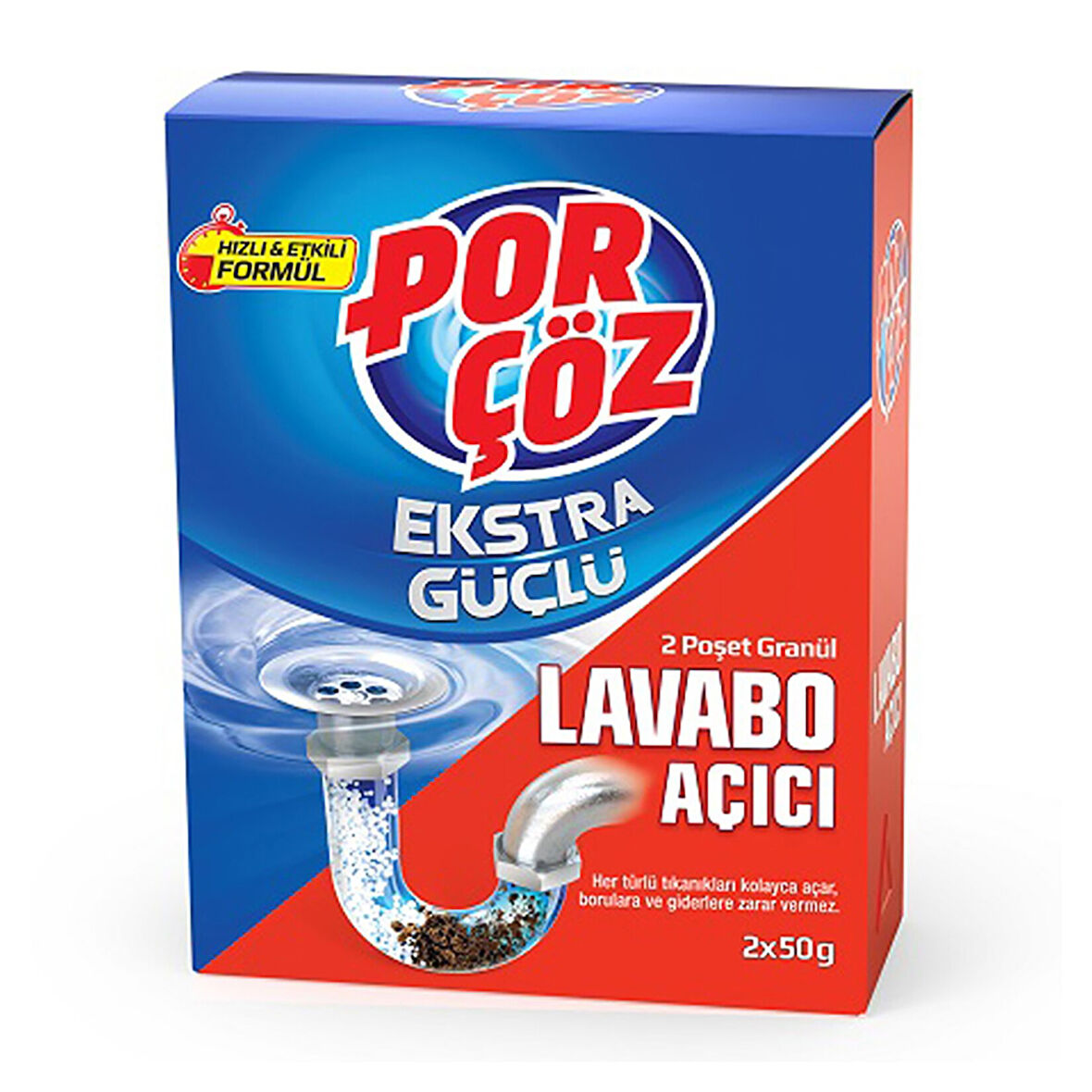 Porçöz Lavabo Açıcı Granül 2x50 G 3 ADET