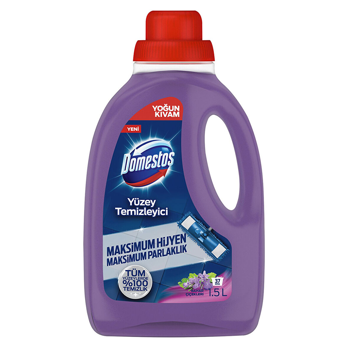 Domestos Yüzey Temizleyici Bahar Çiçekleri Tüm Yüzeyler için Maksimum Hijyen 1500 ML 3 ADET