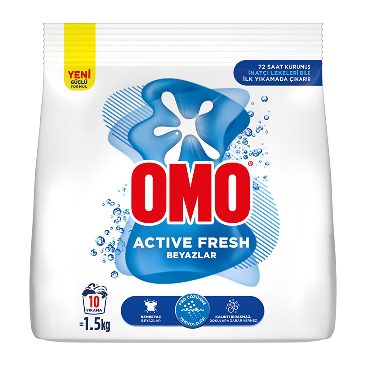 Omo Active Fresh Beyazlar Toz Deterjan 10 Yıkama 1.5 Kg 3 ADET