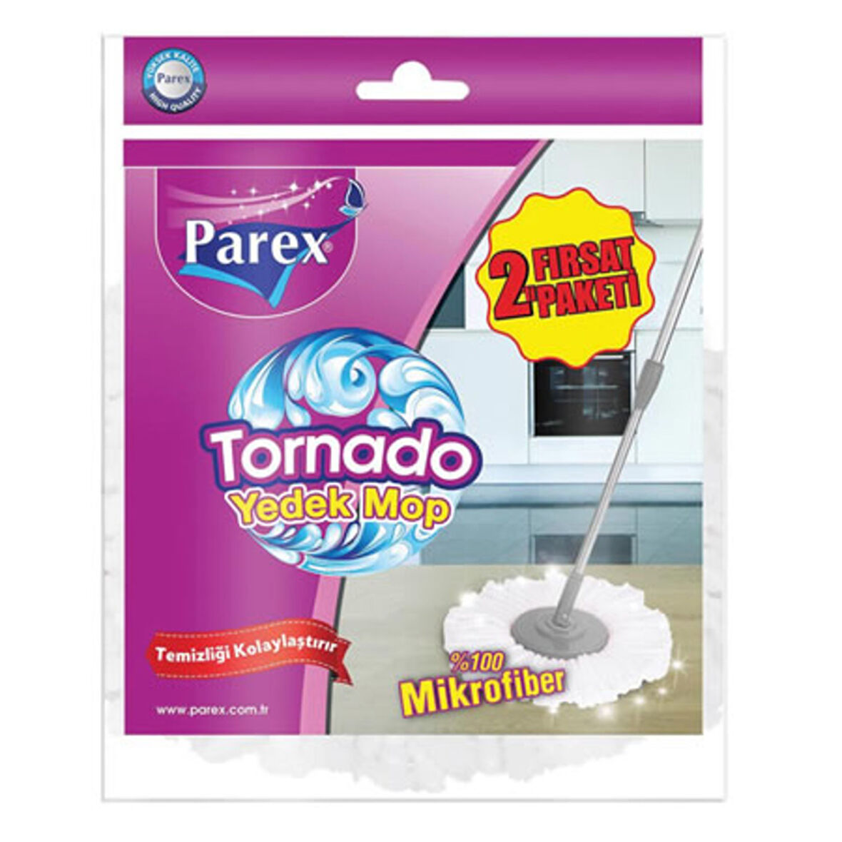 Parex Tornado Mop Yedek 1+1 3 ADET