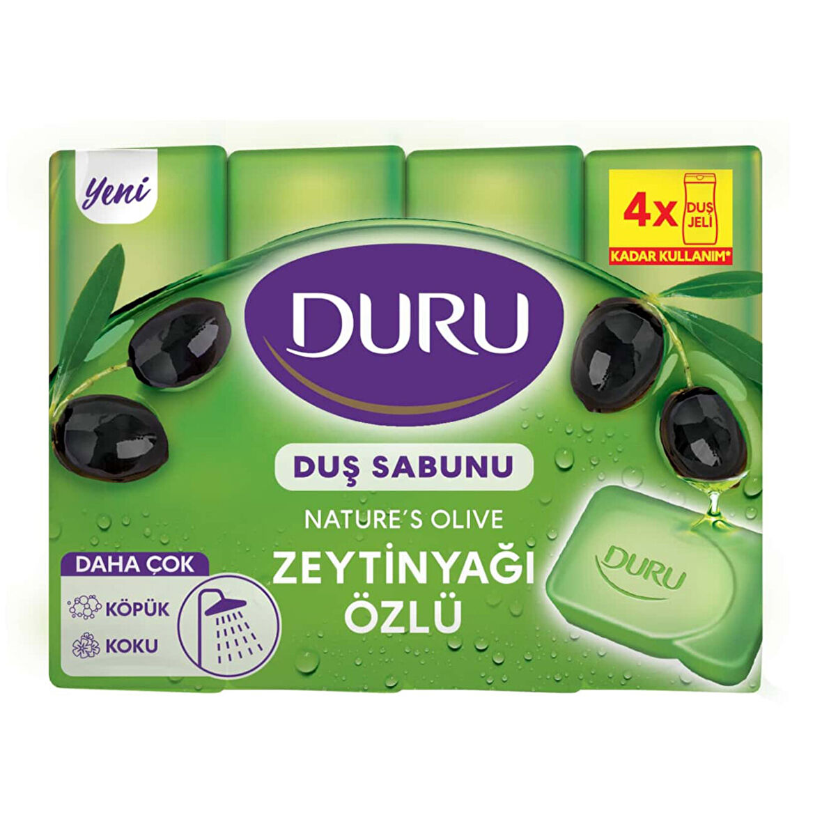 Duru Natural Olive Zeytinyağlı 4X150 G 3 ADET