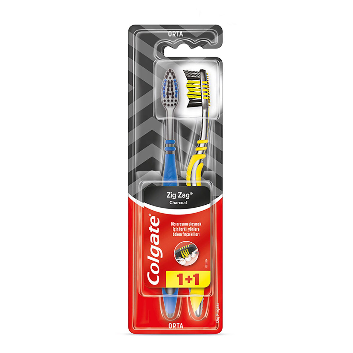 Colgate Zig Zag Charcoal Orta Diş Fırçası 1+1 3 ADET