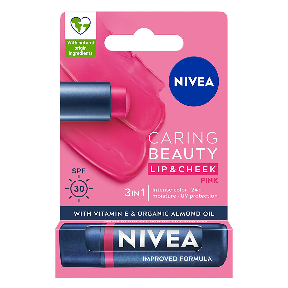 NIVEA Pembe Renkli Nemlendirici Dudak Bakım Kremi 4,8 G 3 ADET