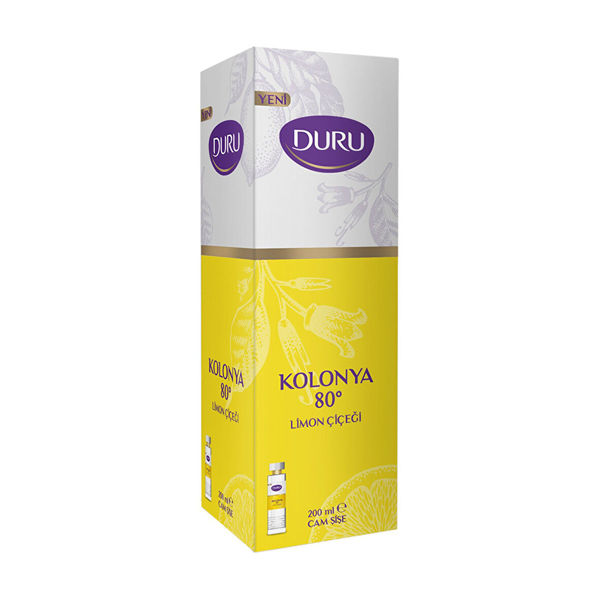 Duru Limon Çiçeği Kolonyası Cam Şişe 200 Ml 3 ADET