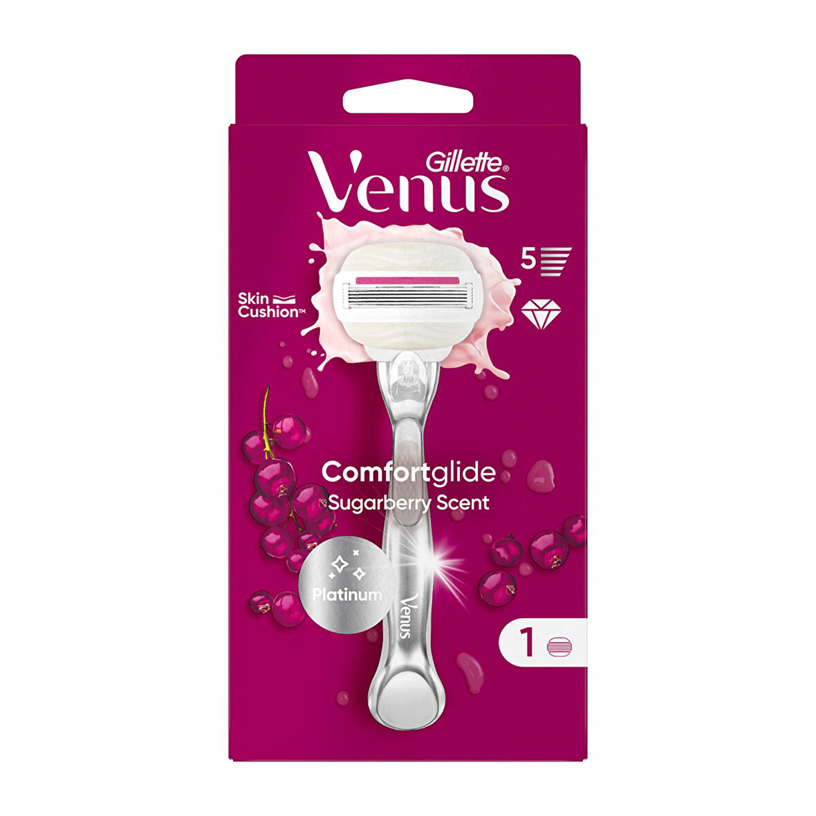 Gillette Venus Sugarberry Tıraş Makinesi + Yedek Başlık 3 ADET