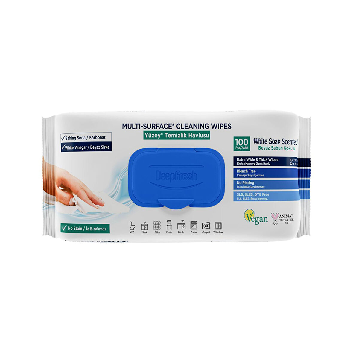Deepfresh Yüzey Temizleme Havlusu 100'lü 3 ADET