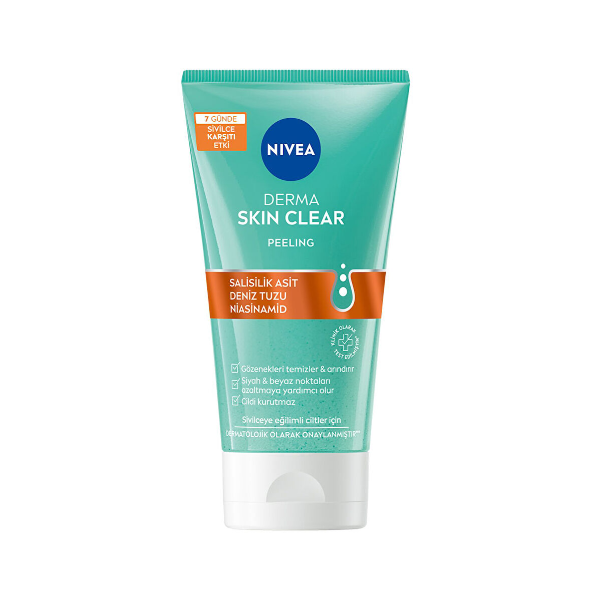 NIVEA Derma Skin Clear Sivilce Karşıtı Yüz Temizleyici Peeling 150ml 3 ADET