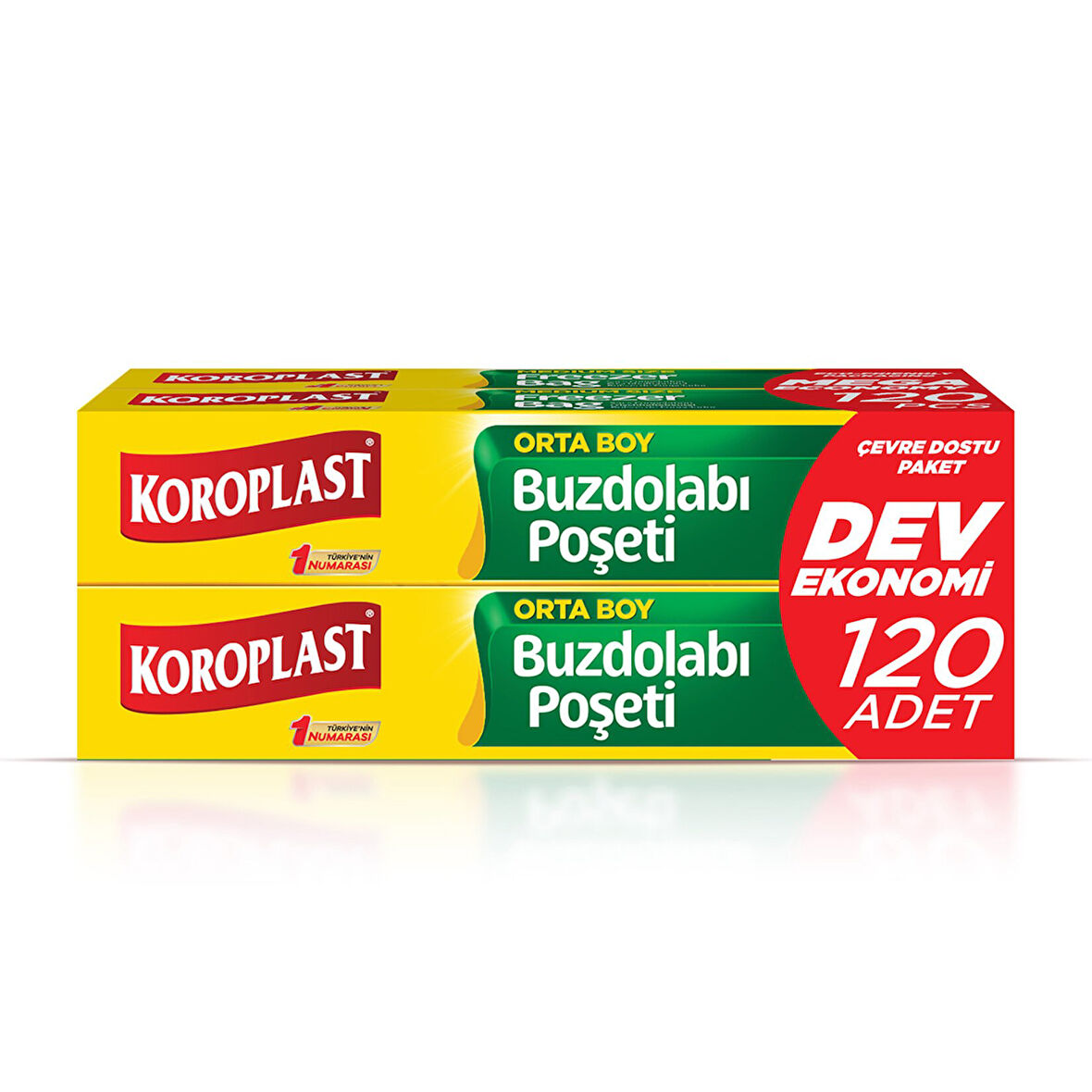 Koroplast Dev Ekonomi Buzdolabı Poşeti (3+1) Orta 120'li 3 ADET