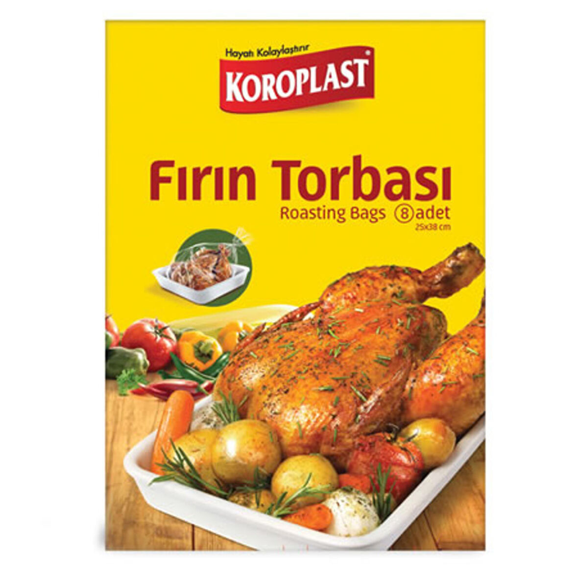 Koroplast Fırın Torbası 8'li 3 ADET