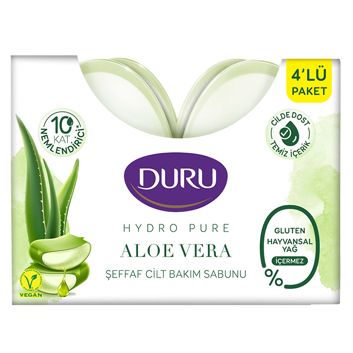 Duru Hydropure Aloevera Bakım Sabunu 4 x 135 G 3 ADET