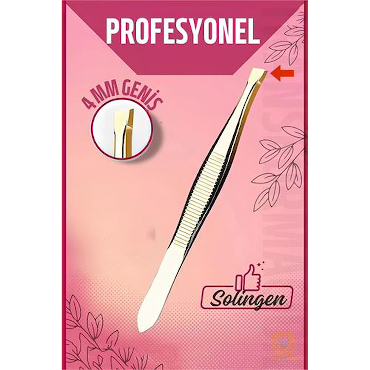 4 mm Geniş Uçlu Cımbız Çelik Solingen Professional