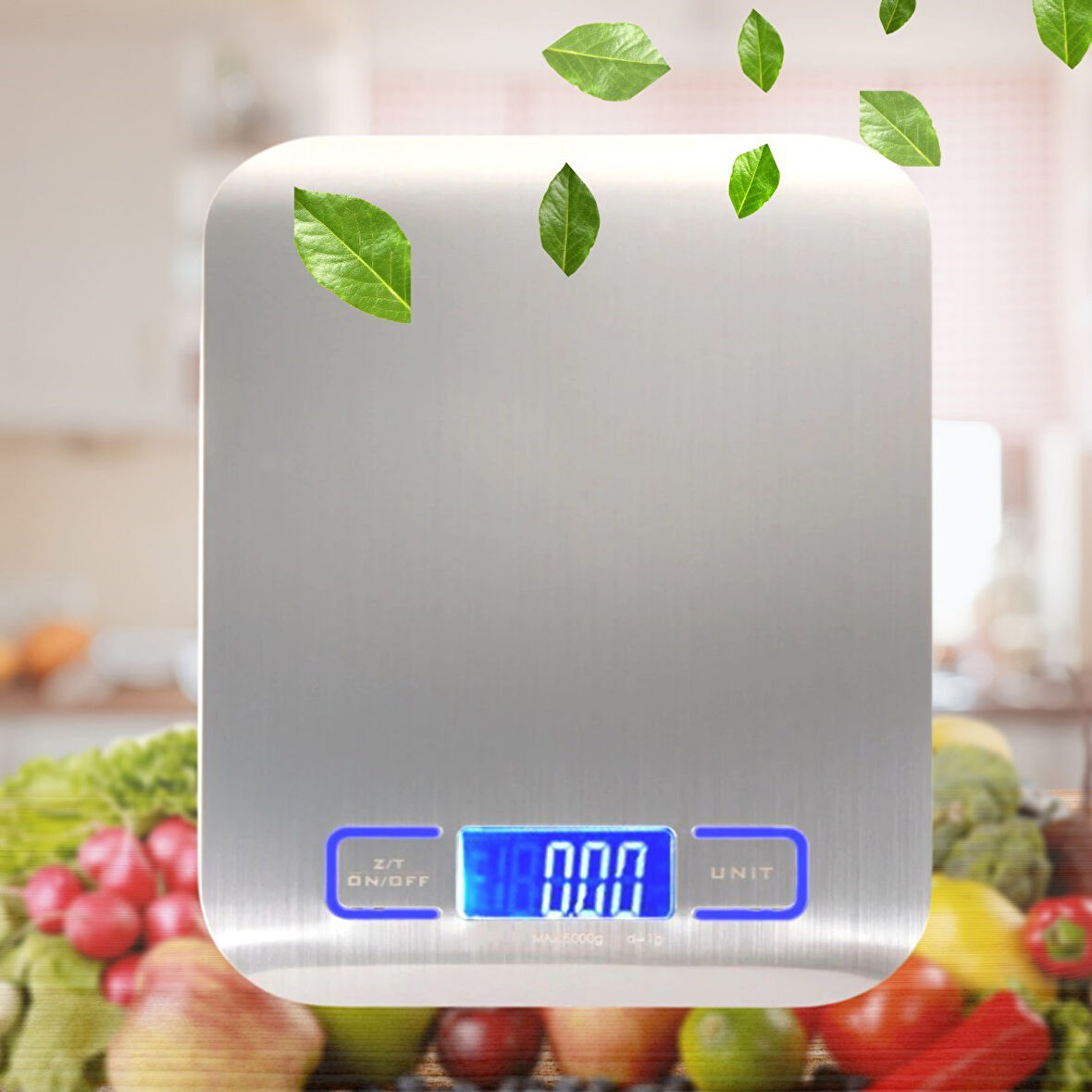 TF 1002 Hassas Ölçümlü Maksimum 5 Kg Kapasiteli Led Ekran Platin Dijital Mutfak Tartısı-Findit