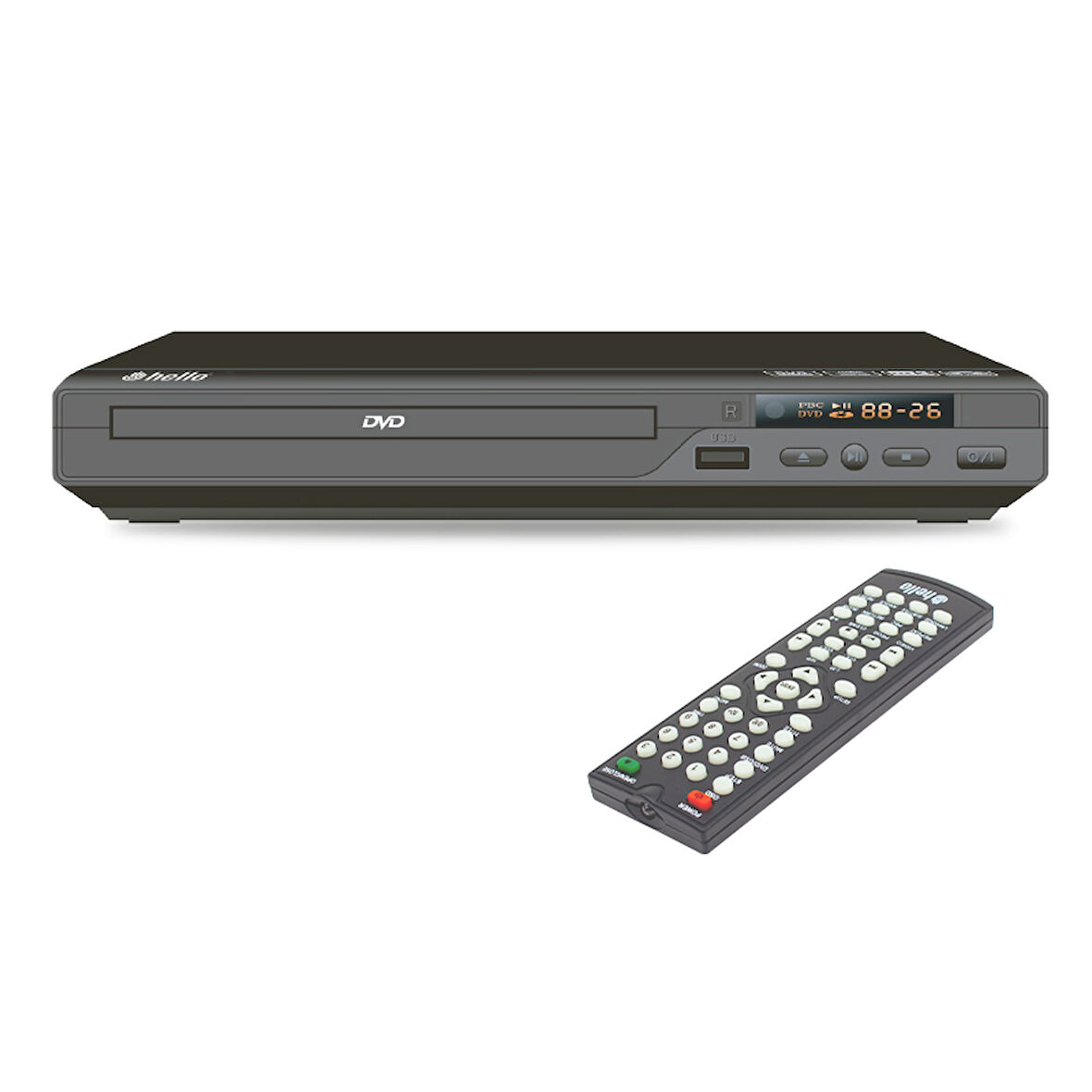 HELLO HL-5483 USB-HDMI DVD/DIVX KUMANDALI HD DVD PLAYER-Findit