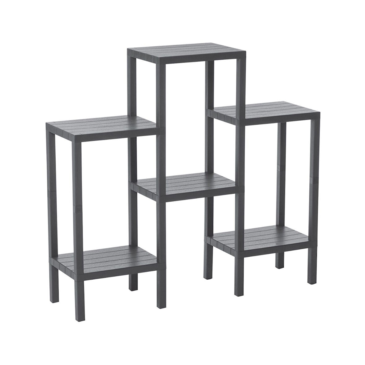 6 RAFLI - GRİ MODÜLER ÜNİTE PLASTİK 108x100x29 cm-Findit