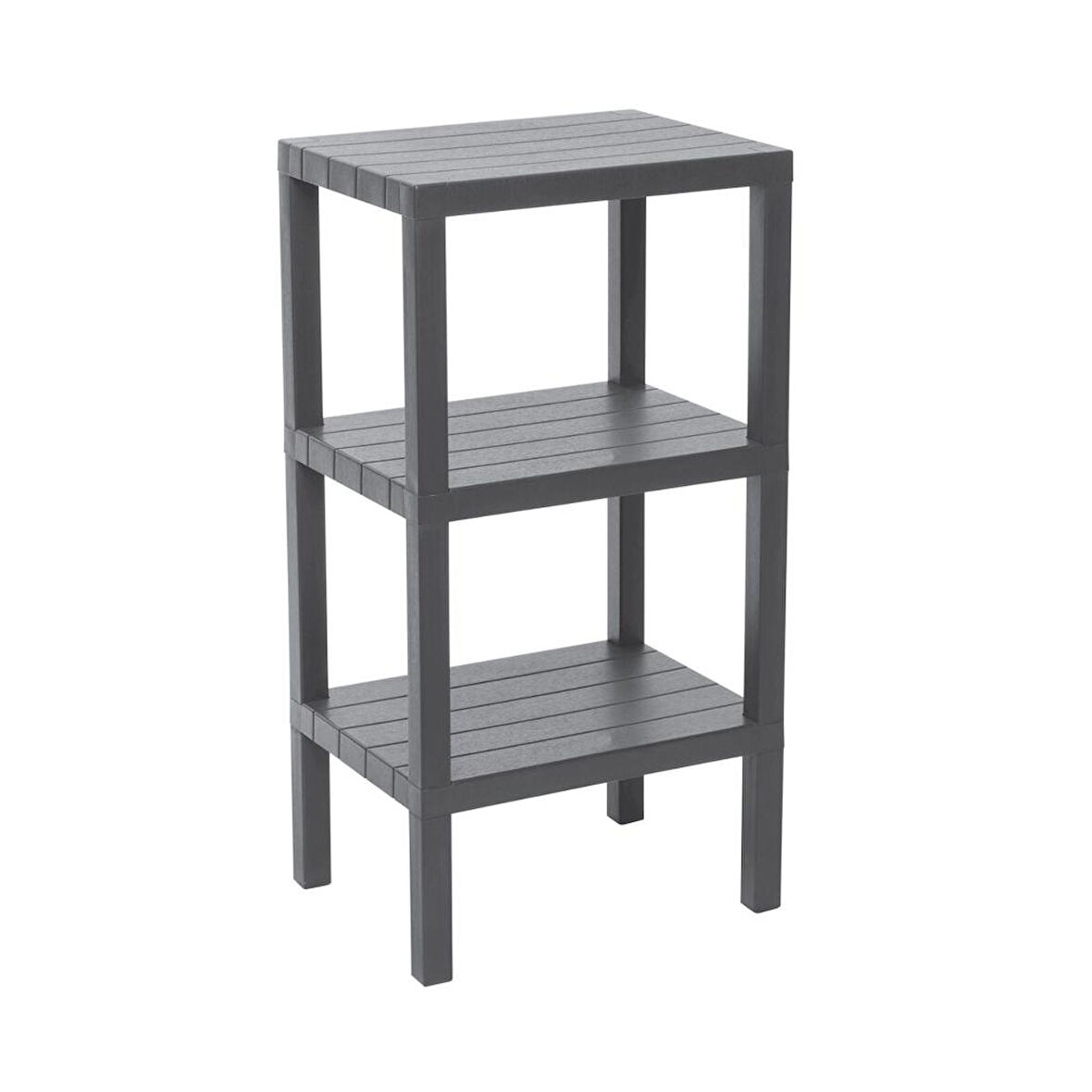 3 RAFLI GRİ MODÜLER ÜNİTE PLASTİK 38x29x74 cm-Findit