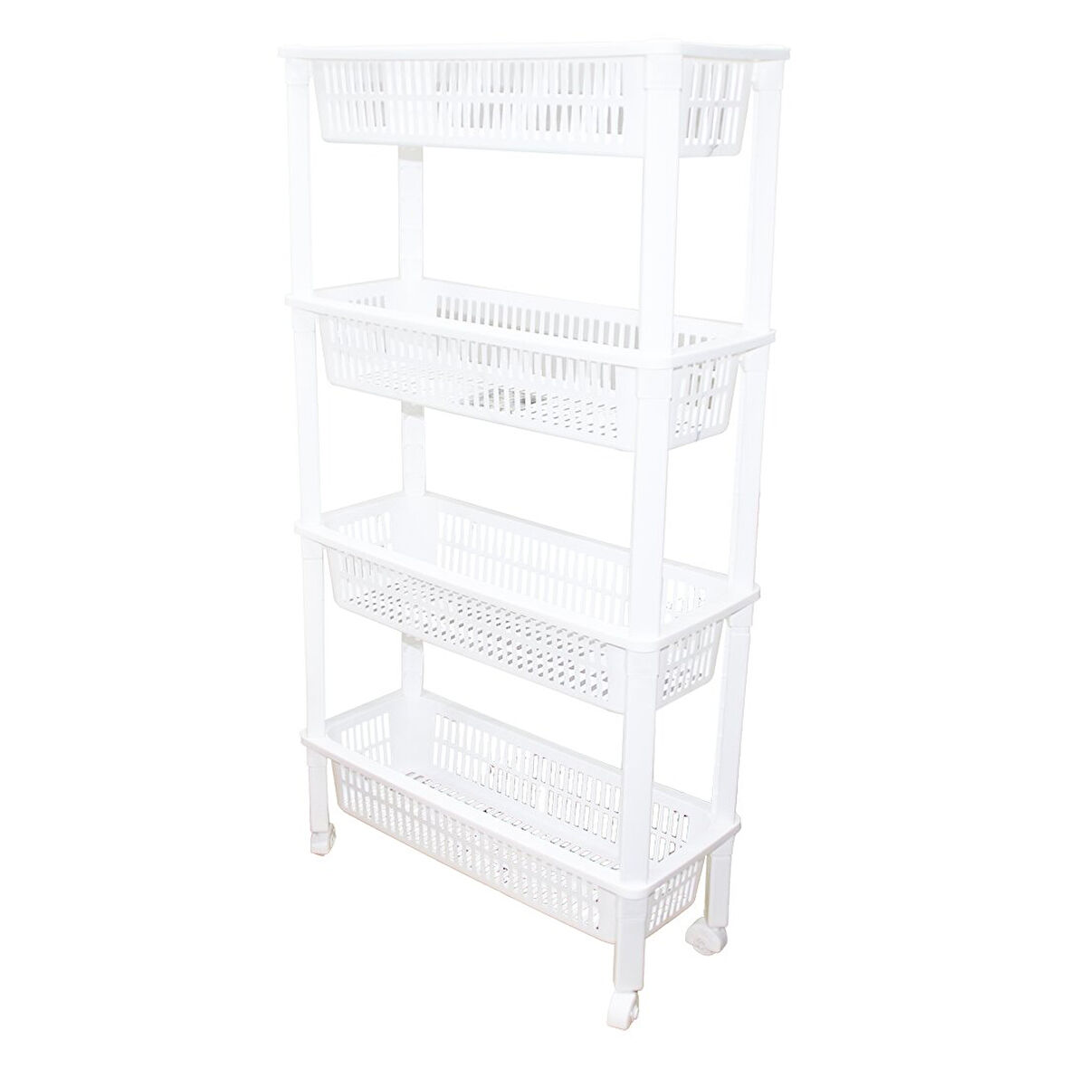 4 KATLI DÜZENLEYİCİ  - RAF ÜNİTESİ TEKERLEKLİ 510X205X945MM-Findit