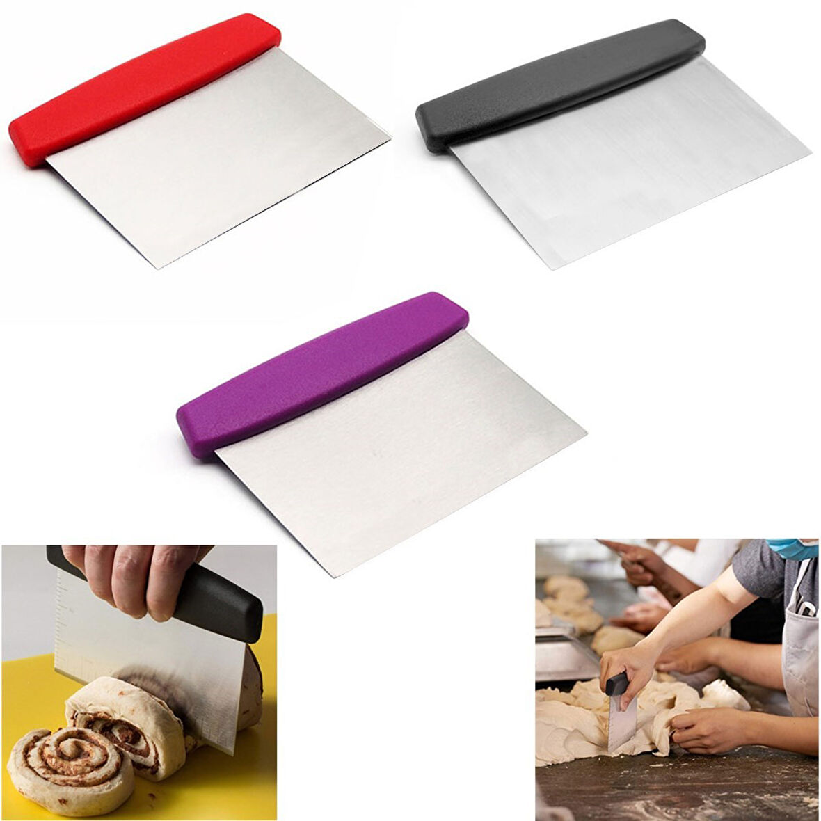 Çelik Hamur Kesici Kazıyıcı Pasta Kek Dekorasyon Spatula Aleti-Findit