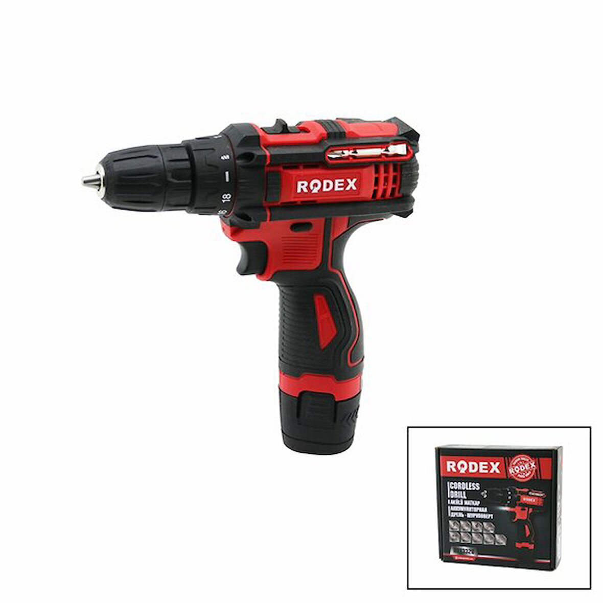 2 KADEME HIZ - VİTESLİ   ŞARJLI  MATKAP  0-350 / 0-1350 RPM   12V / 1.3A LI-ION RDX-3320-Findit