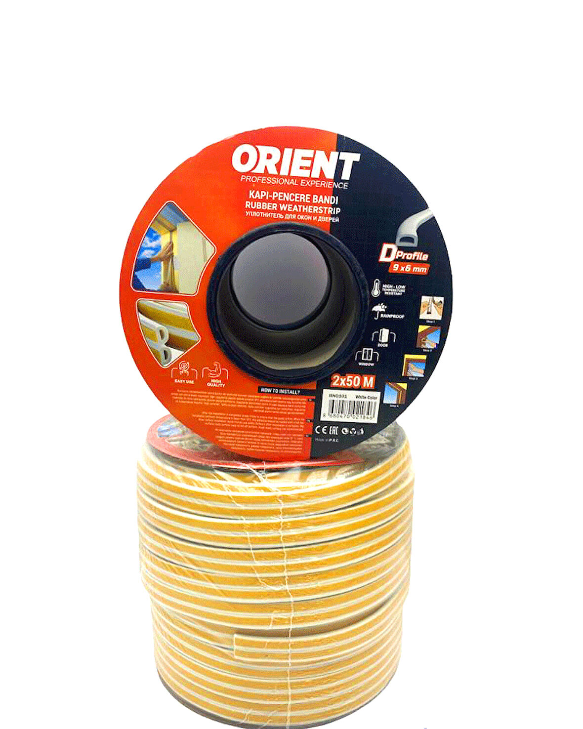 BEYAZ 100MT2X50MTBOBİN FİTİL KAPI PENCERE BANT-Findit