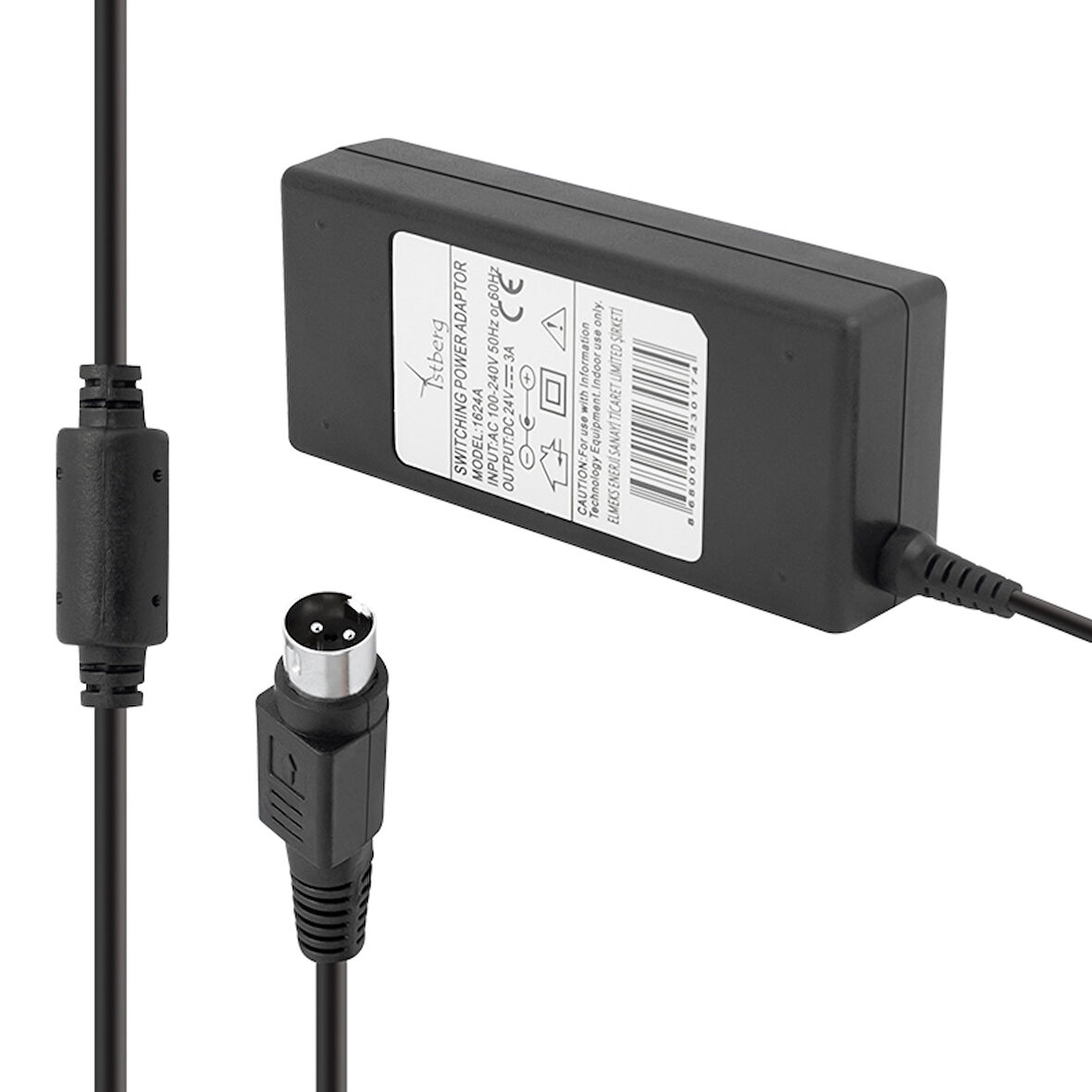 FULLY 1605K 24 VOLT - 3 AMPER 3 PİNLİ PLASTİK KASA MASAÜSTÜ PRINTER ADAPTÖR-Findit