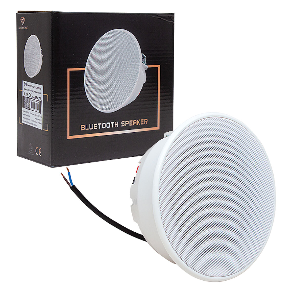 12 CM 6 WATT 8 OHM BLUETOOTH ÖZELLİKLİ TRAFOSUZ ALÇIPAN HOPARLÖR-Findit